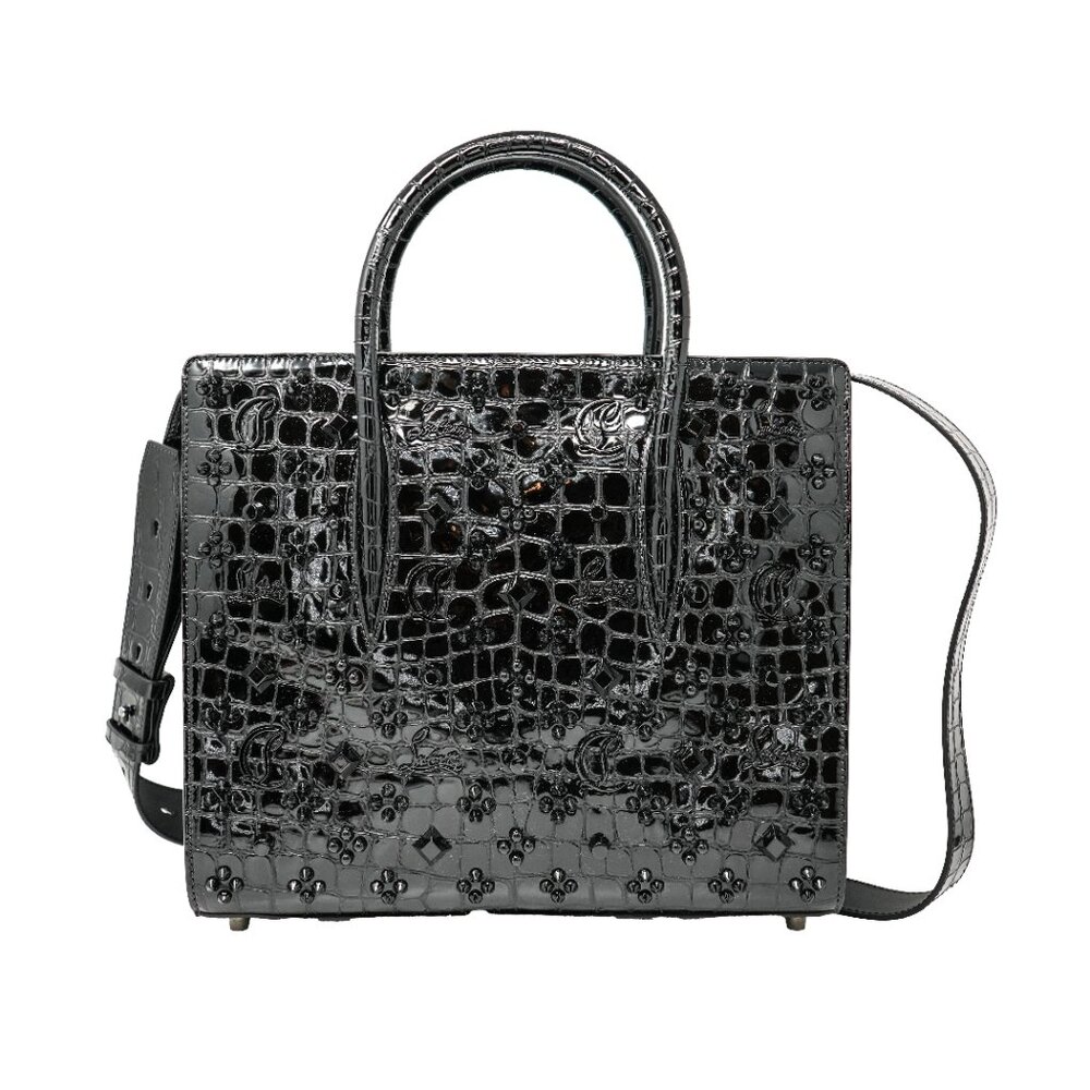 Christian Louboutin Medium Paloma Studs Leather Satchel Bag - Picture 2 of 9